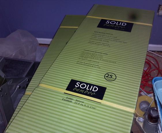 New flooring in packaging